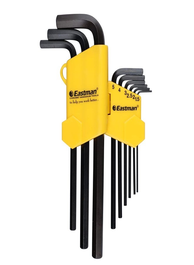 EASTMAN Hex Allen Keys set of 9 - CRV Steel, Comfort Grip, Black Finish, Organized Storage Box, EAK-2408 - Image 2